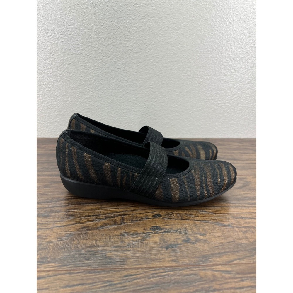 Munro American USA Made Fran Mary Jane Zebra Animal Print Women's Shoes 5.5M